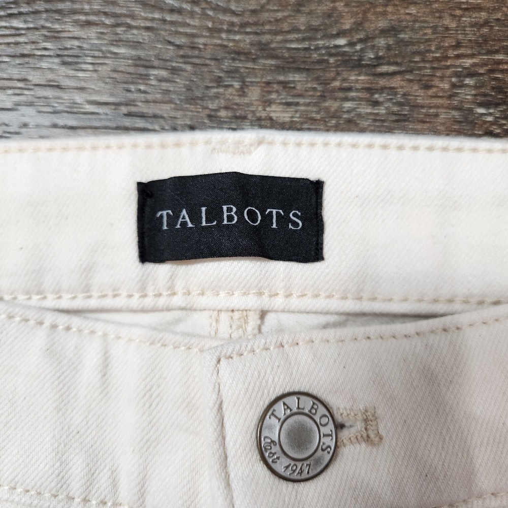 Talbots Slim Ankle Jeans Size 4 - Natural Color - Picture 6 of 11